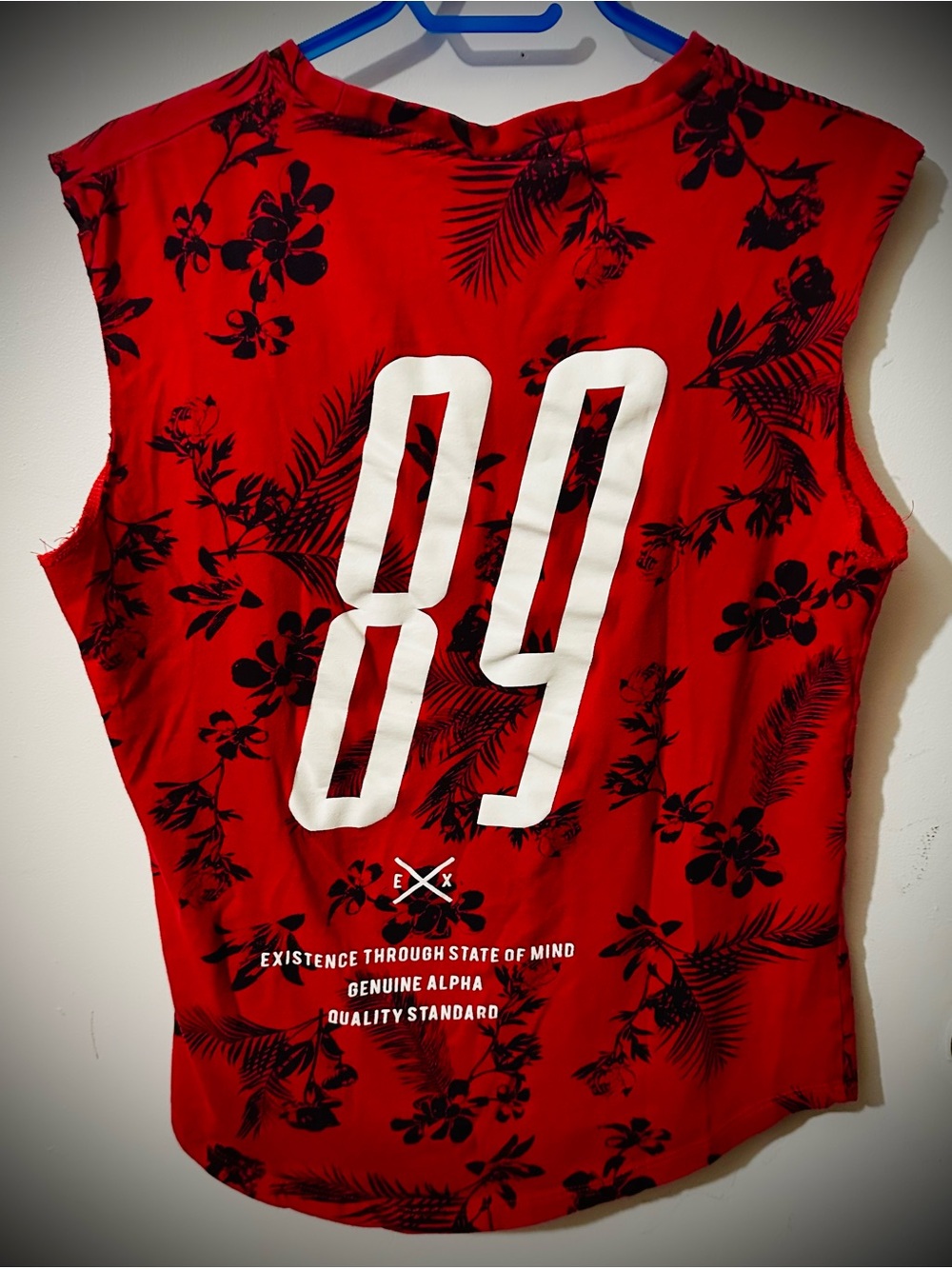Urban Outfitters Red Graphic Tee with Black Label